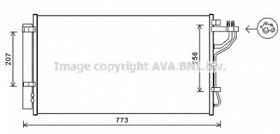AVA QUALITY COOLING ka5255d -  Конденсатор, кондиционер